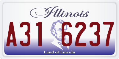 IL license plate A316237