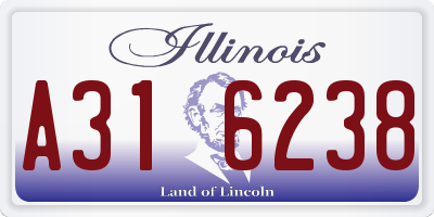 IL license plate A316238