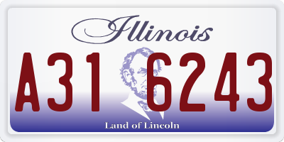 IL license plate A316243