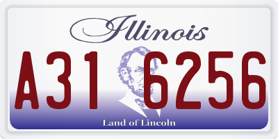 IL license plate A316256
