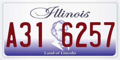 IL license plate A316257