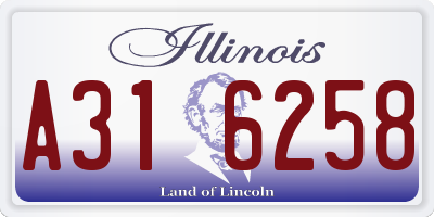 IL license plate A316258