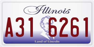 IL license plate A316261