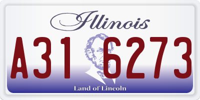 IL license plate A316273