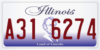 IL license plate A316274