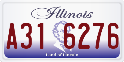 IL license plate A316276