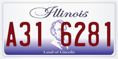 IL license plate A316281