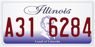 IL license plate A316284