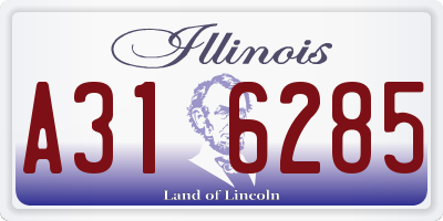 IL license plate A316285
