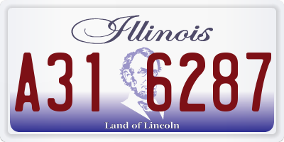 IL license plate A316287