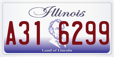 IL license plate A316299