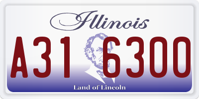 IL license plate A316300