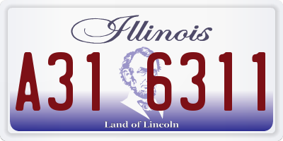IL license plate A316311