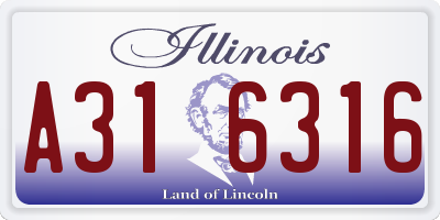 IL license plate A316316