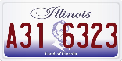 IL license plate A316323