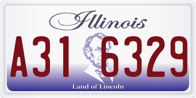 IL license plate A316329