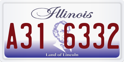 IL license plate A316332