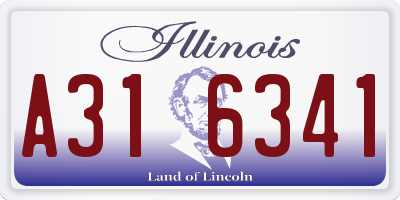 IL license plate A316341