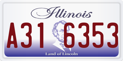 IL license plate A316353