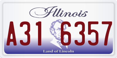 IL license plate A316357