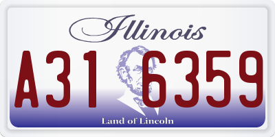 IL license plate A316359
