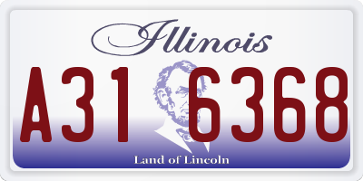 IL license plate A316368