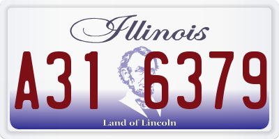 IL license plate A316379