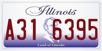 IL license plate A316395