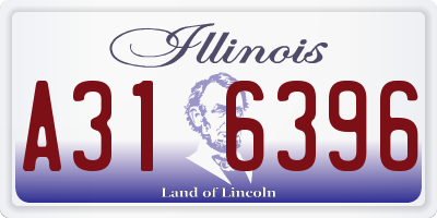 IL license plate A316396