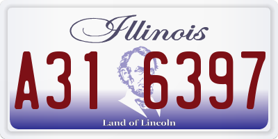 IL license plate A316397