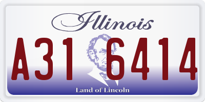 IL license plate A316414