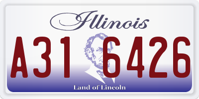 IL license plate A316426