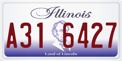 IL license plate A316427