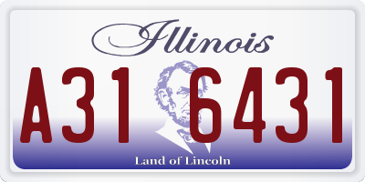 IL license plate A316431