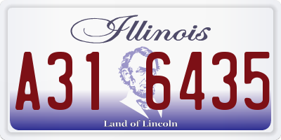 IL license plate A316435