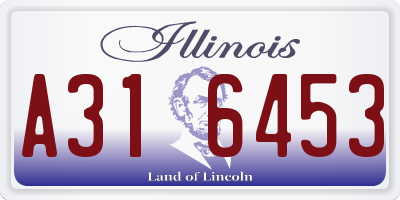 IL license plate A316453