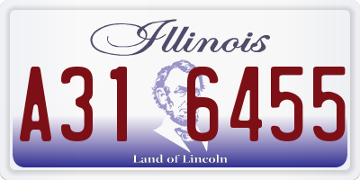 IL license plate A316455