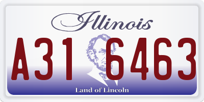IL license plate A316463