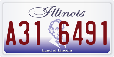 IL license plate A316491