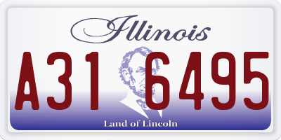 IL license plate A316495