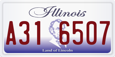IL license plate A316507