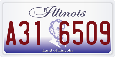 IL license plate A316509