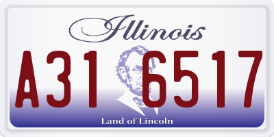 IL license plate A316517