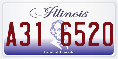 IL license plate A316520