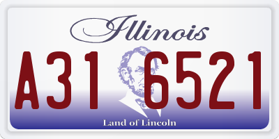 IL license plate A316521