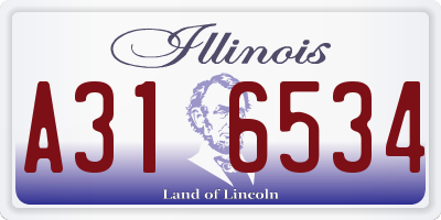 IL license plate A316534