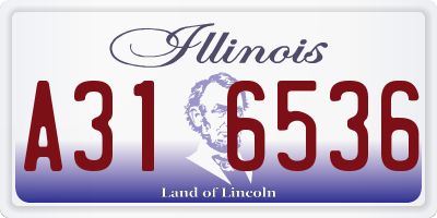 IL license plate A316536