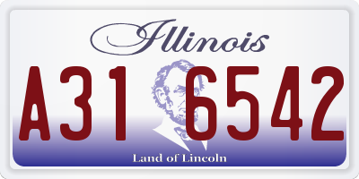 IL license plate A316542