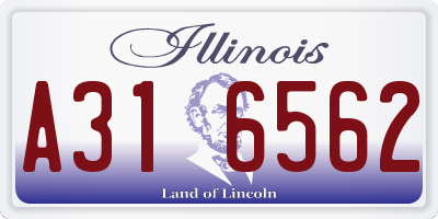 IL license plate A316562