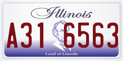 IL license plate A316563